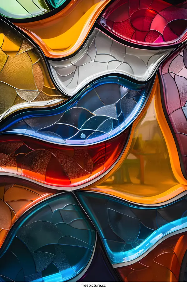 Stained Glass Colorful Abstract Design