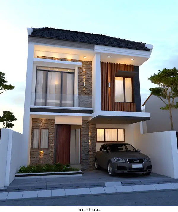 Modern Two Story House Exterior Design