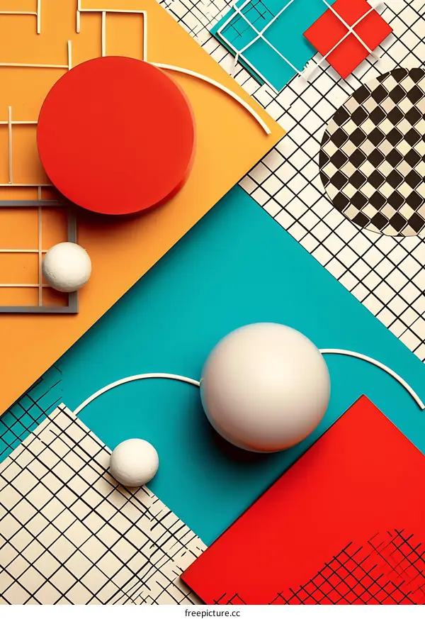 Abstract Geometric Shapes Background Design