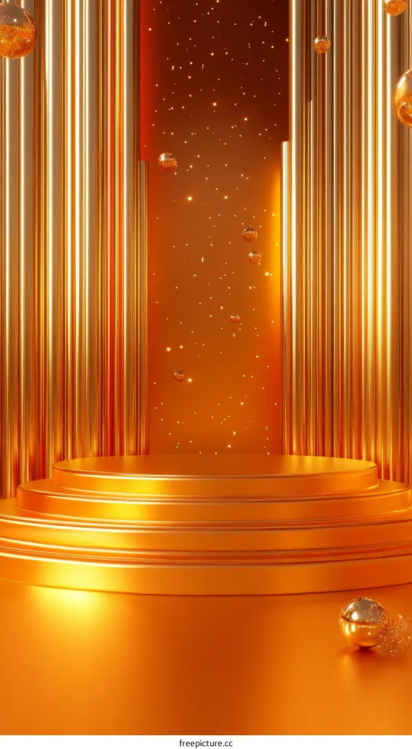 Golden Stage for Product Presentation