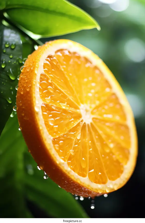 Close-up of a Sliced Orange