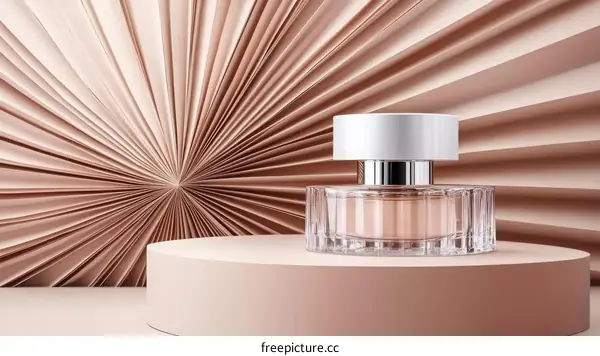 Elegant Perfume Bottle Display on Modern Stand