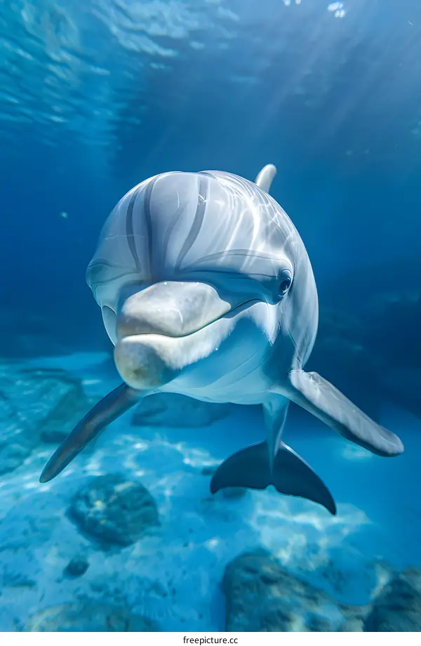 Dolphin Smiling Underwater