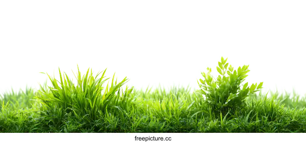 [Transparent Background PNG]Fresh Green Grass Background Image