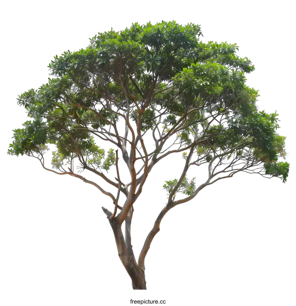[Transparent Background PNG]Green Tree Isolated on White Background