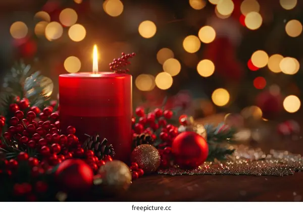 Christmas Candles and Ornaments