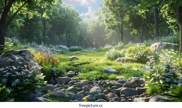 A Rocky Serene Woodland Retreat