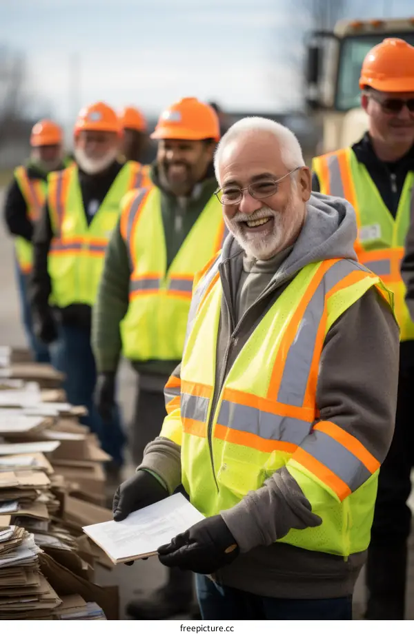 Cardboard Recycling Event Volunteers