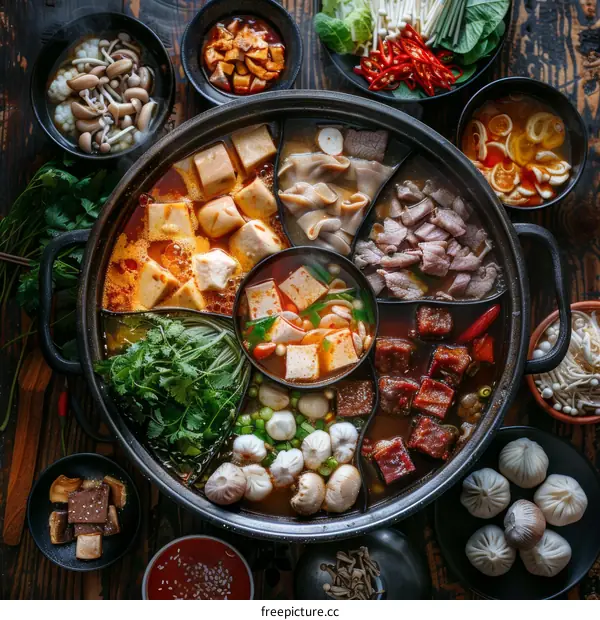 Delicious Hot Pot with Various Ingredients