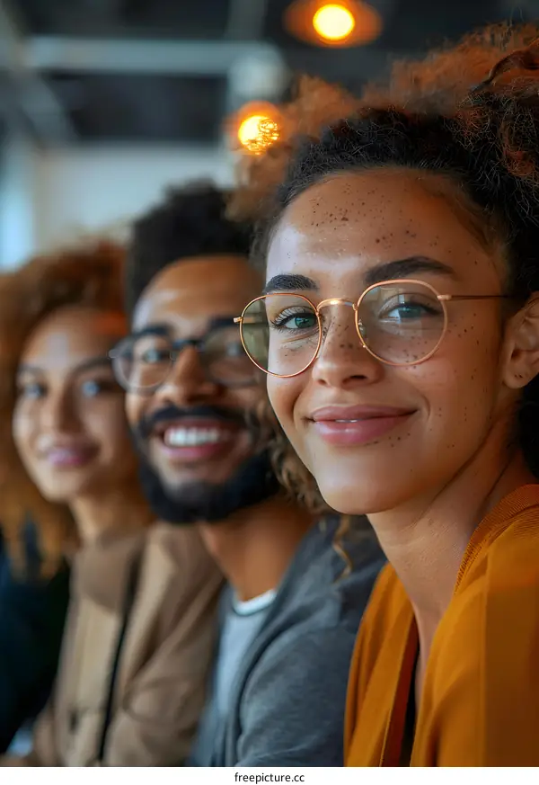 portrait of a group of young professionals smiling