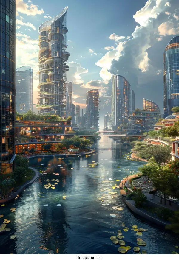 Visionary Cityscape: A Futuristic Metropolis
