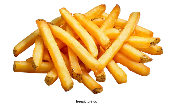 [Transparent Background PNG]Golden French Fries Close-up