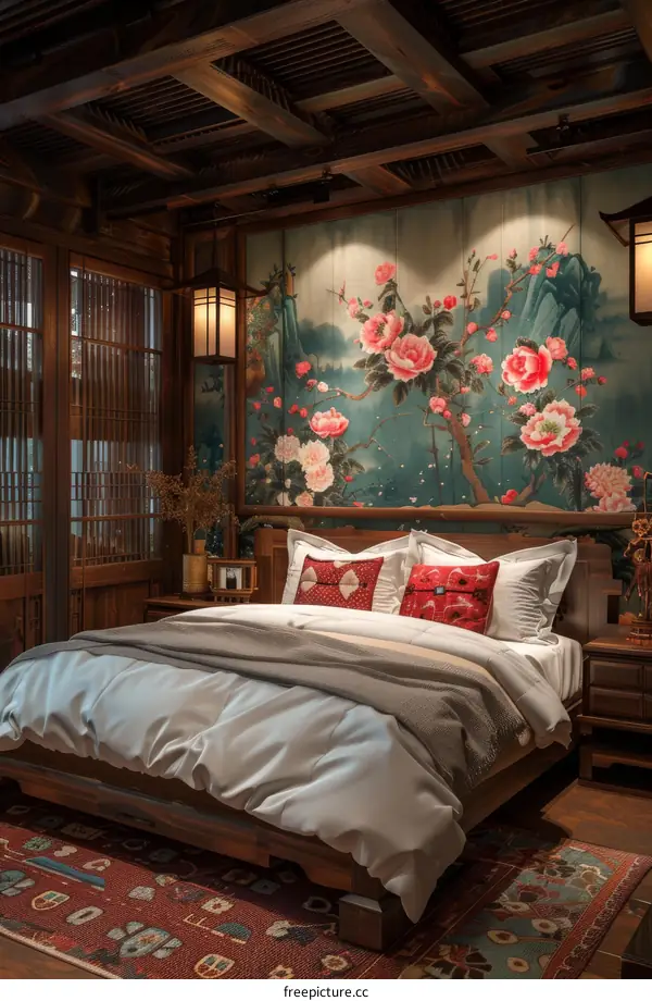 Tranquil Chinese Style Bedroom Interior Design