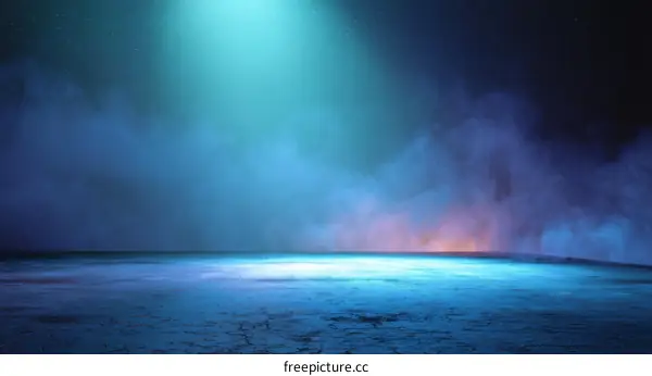 Neon Blue Abstract Empty Space Background
