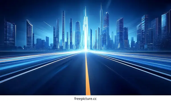 Future City Expressway Digital Art