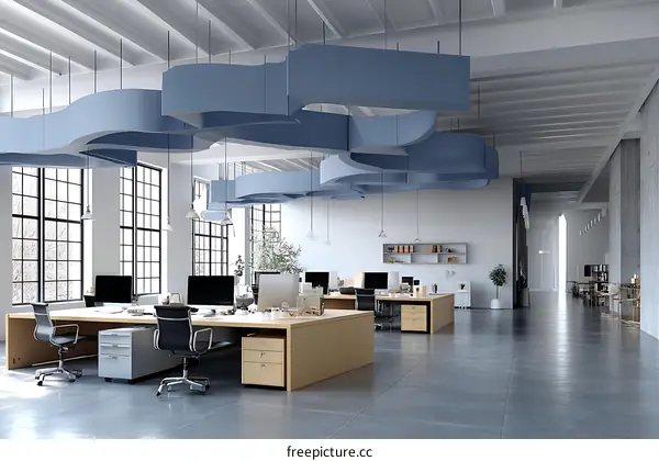Modern Open Plan Office Space Design
