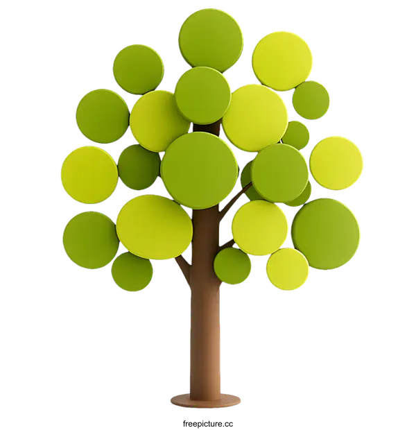 [Transparent Background PNG]Abstract Illustration of a Cartoon Tree