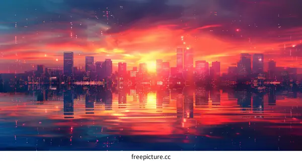 Cityscape at Sunset