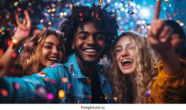 Happy Friends Celebrating Party Night