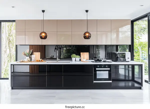 Modern Kitchen Design with Elegant Cabinets