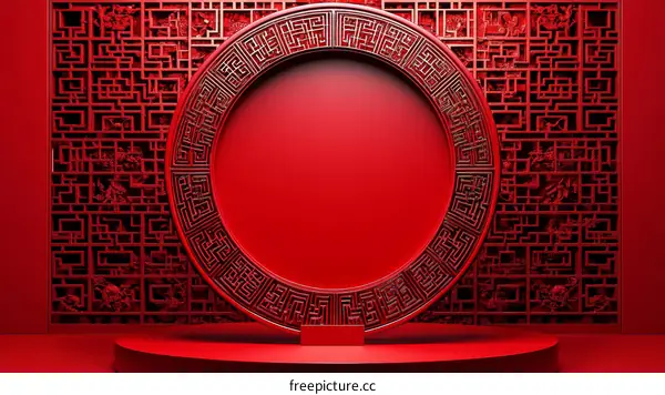 Red Chinese Style Decorative Background