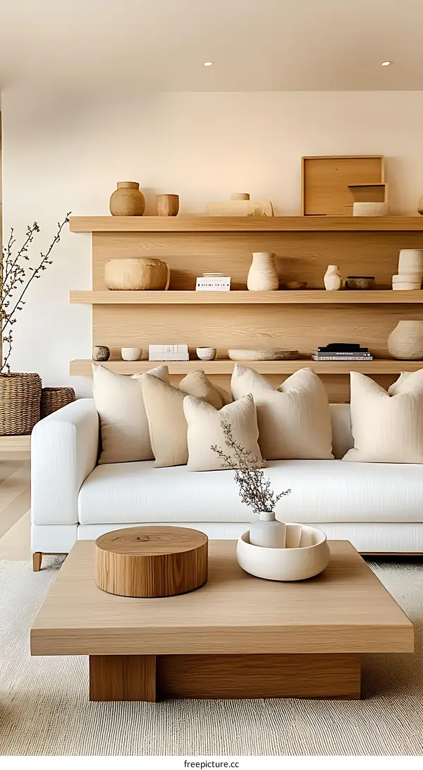 Modern Minimalist Wooden Living Room Decor
