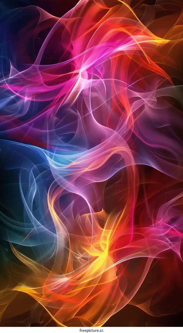 Abstract Colorful Flowing Forms