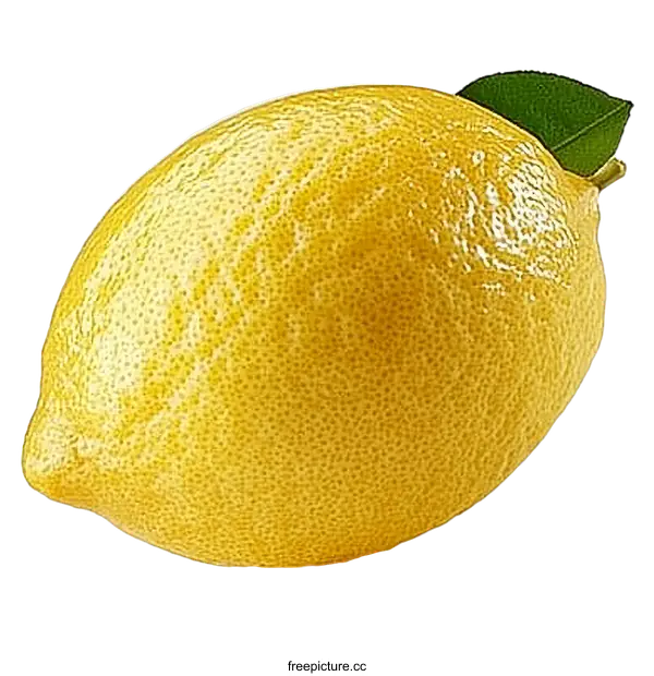 [Transparent Background PNG]Fresh Lemon Fruit Close-up
