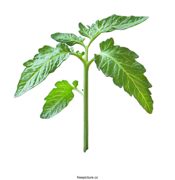 [Transparent Background PNG]Fresh Tomato Plant Sprout in Soil