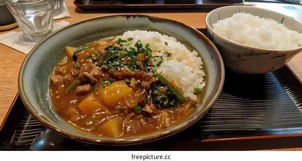 Japanese curry with rice