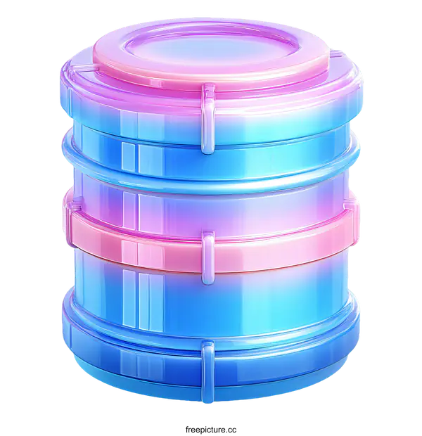 [Transparent Background PNG]Abstract Geometric Cylindrical Structure Design