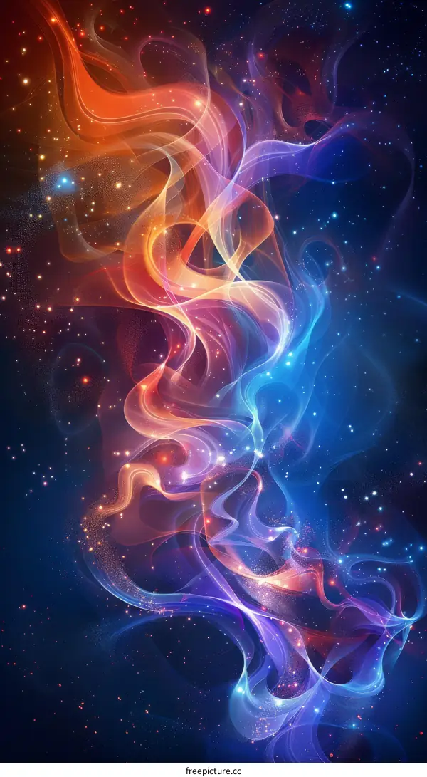 Abstract Colorful Nebula Space Design