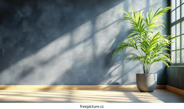 Stylish Modern Interior Design with Houseplant