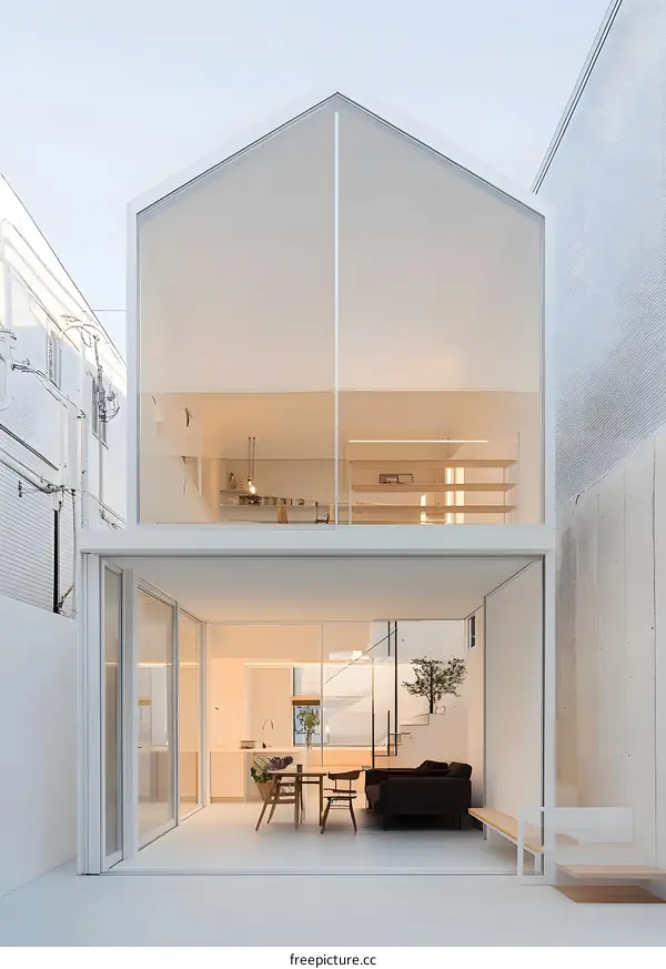 Modern Minimalist House Design with Glass Walls