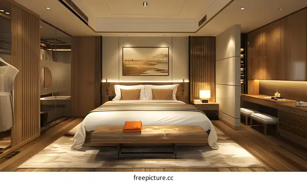 Luxury hotel bedroom suite