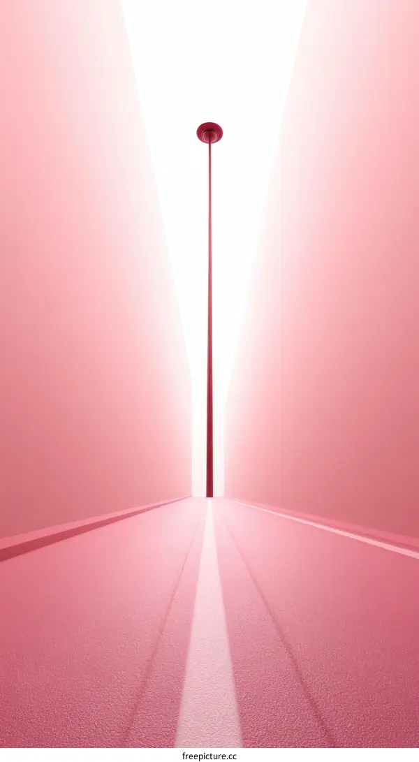 Abstract Pink Pathway with a Light Source