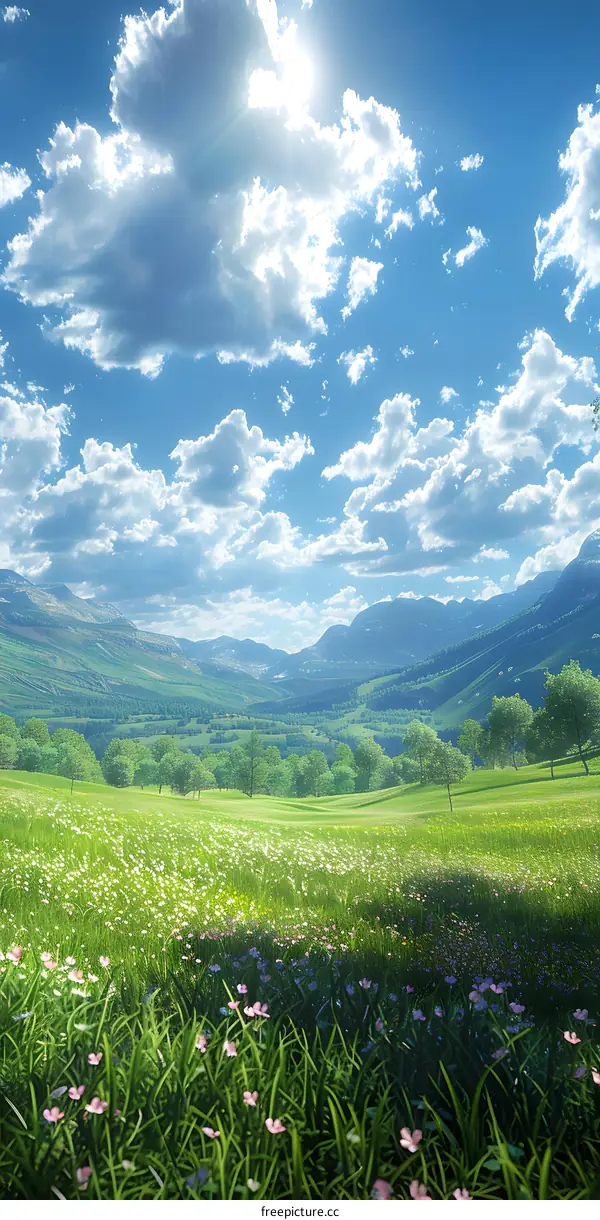 Spring flowers bloom beautifully