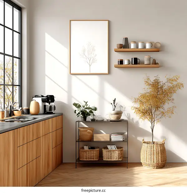 Modern Cozy Kitchen Interior Design Illustration