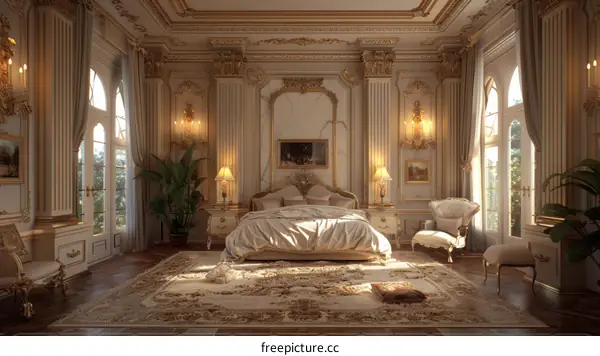 Luxury Bedroom Interior Design Illustration