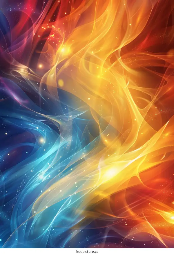 Blue and orange abstract painting