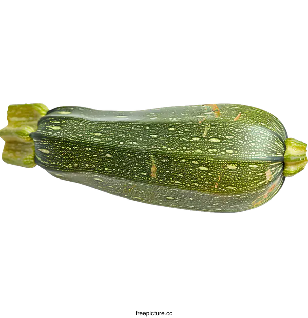 [Transparent Background PNG]Fresh Green Zucchini Isolated on White Background