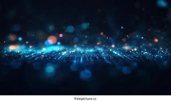 Abstract Digital Light Waves Background Design