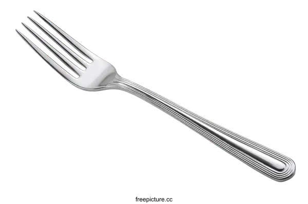 [Transparent Background PNG]Stainless Steel Fork Close-up Image