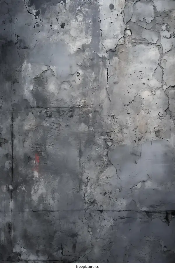 Grey Weathered Cracked Wall Texture Background