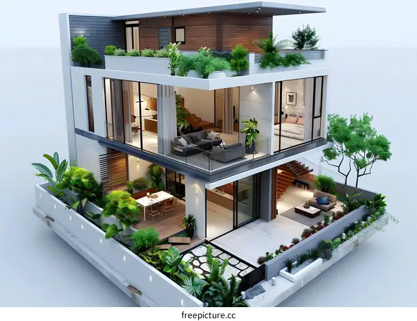 Modern minimalist villa