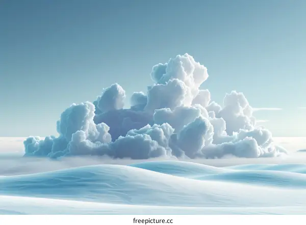 Glacier Cloudscape: Majestic Mountain Peaks