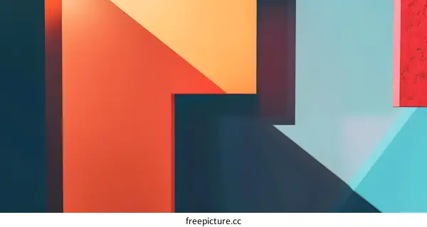 Abstract Geometric Shapes in Colorful Design