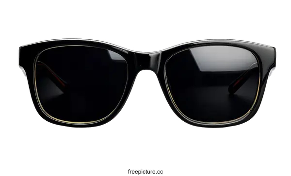 [Transparent Background PNG]Stylish Black Sunglasses Close-up