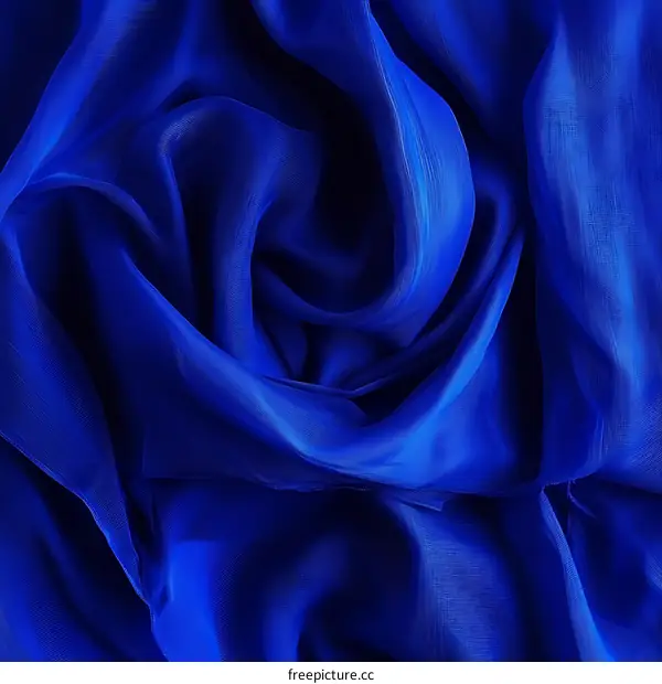 Closeup of Deep Blue Fabric Texture