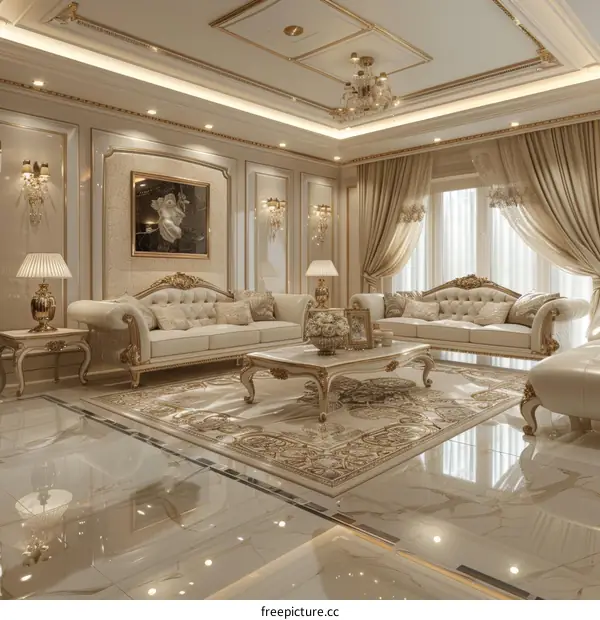 Modern and Classic Living Room Interior Design